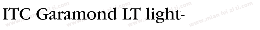ITC Garamond LT light字体转换